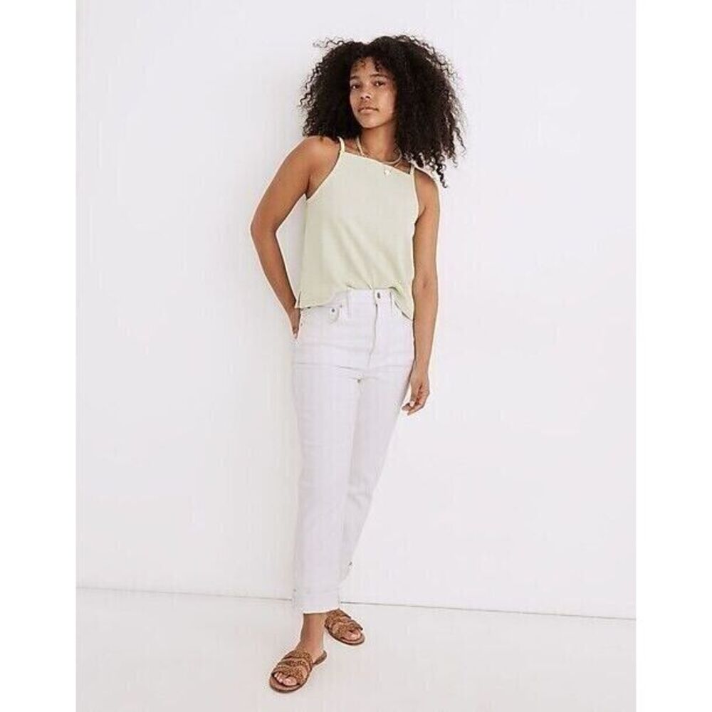 Madewell Jeans Size 27 The High Rise Slim Crop Boy Jean‎ Raw Hem White